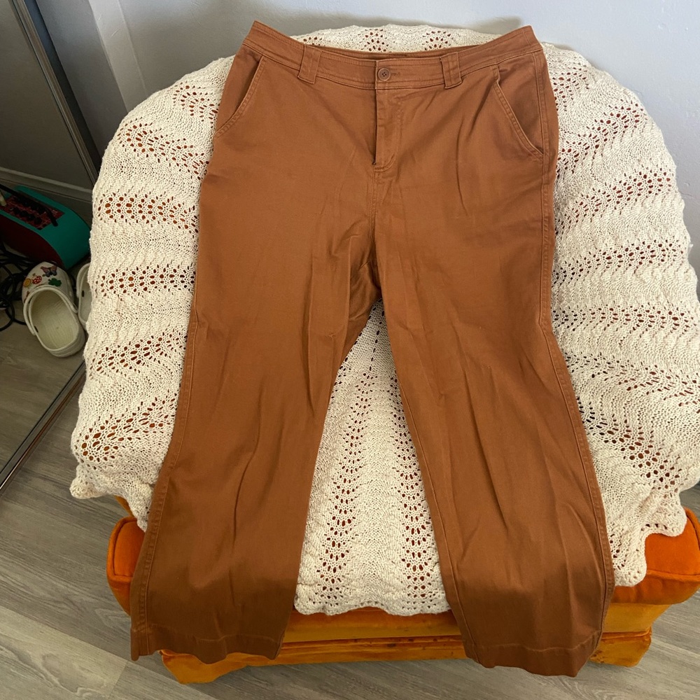 Rust Colored Straight Leg Pants